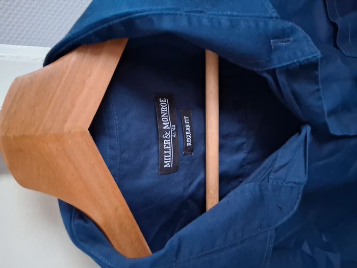 Chemise manche longue bleu marrine - photo numéro 2