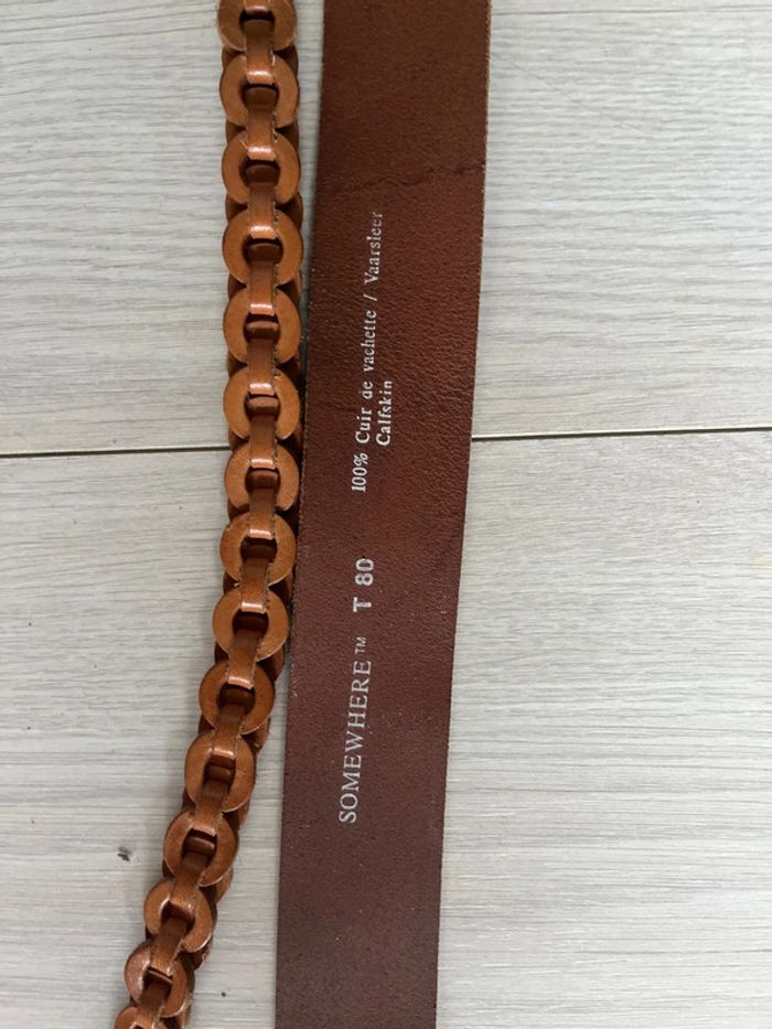 Lot de 2 ceinture en cuir femme 80 cms somewhere - photo numéro 4