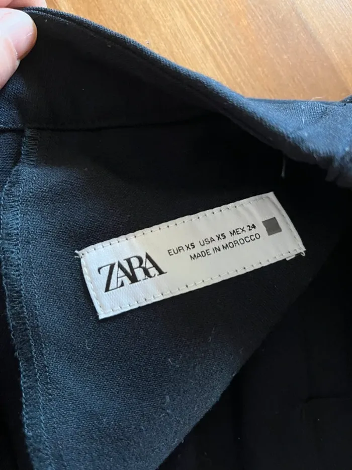 Pantalon bleu marine Zara en taille XS - photo numéro 3