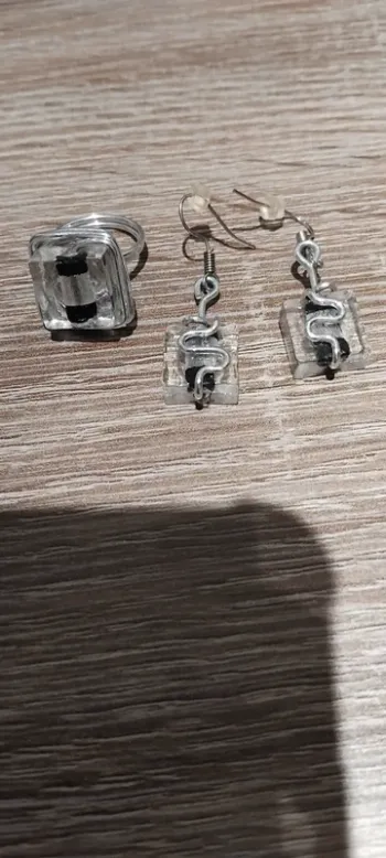 Ensemble boucles oreille et bague