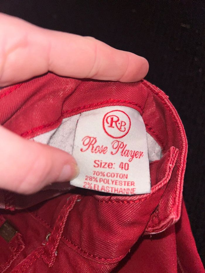 Jeans rouge taille 40 - photo numéro 5