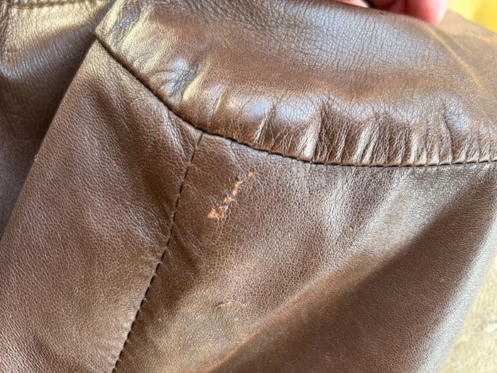 veste 3/4  cuir vintage - photo numéro 4