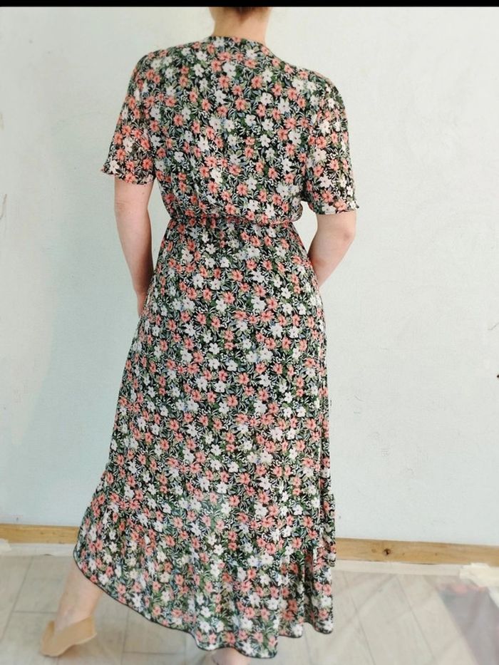 Robe longue fleurie - Flamant Rose - S - Parfait État - photo numéro 5