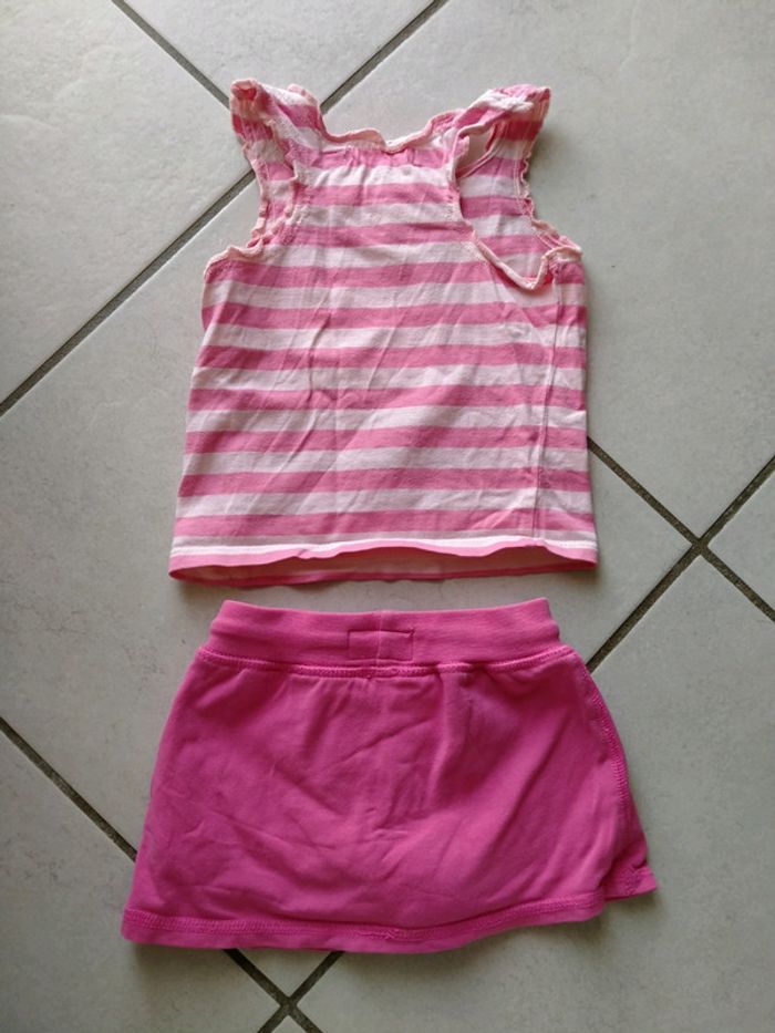 Joli petit ensemble été jupe short et débardeur. Bébé 6 mois - photo numéro 8