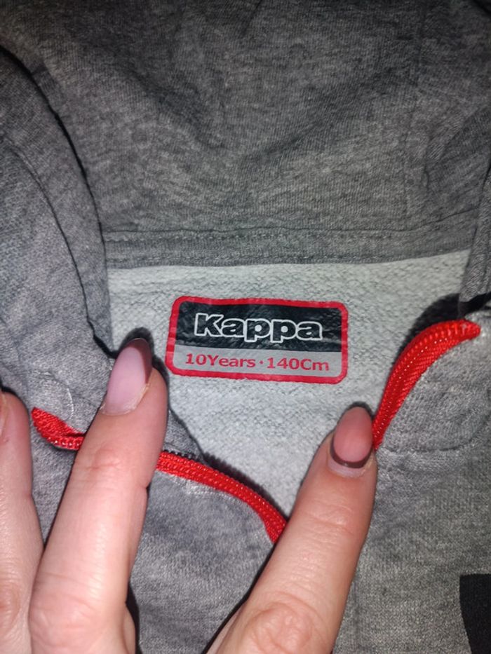 Pull à capuche kappa 10 ans - photo numéro 3