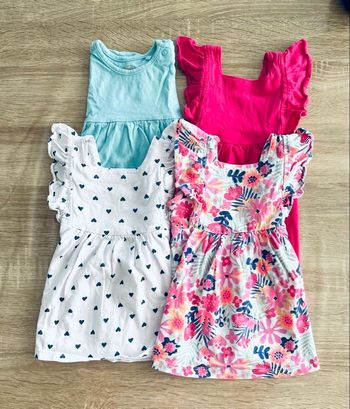 Lot de 4 robes  « Cool club » taille 6 mois
