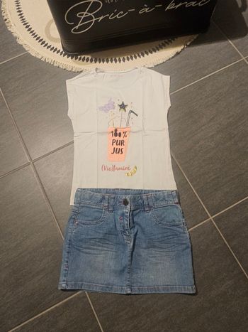 T-shirt + jupe fille 12 ans