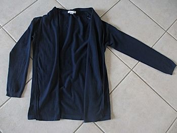 Gilet fin bleu marine fille La Halle - 10 ans