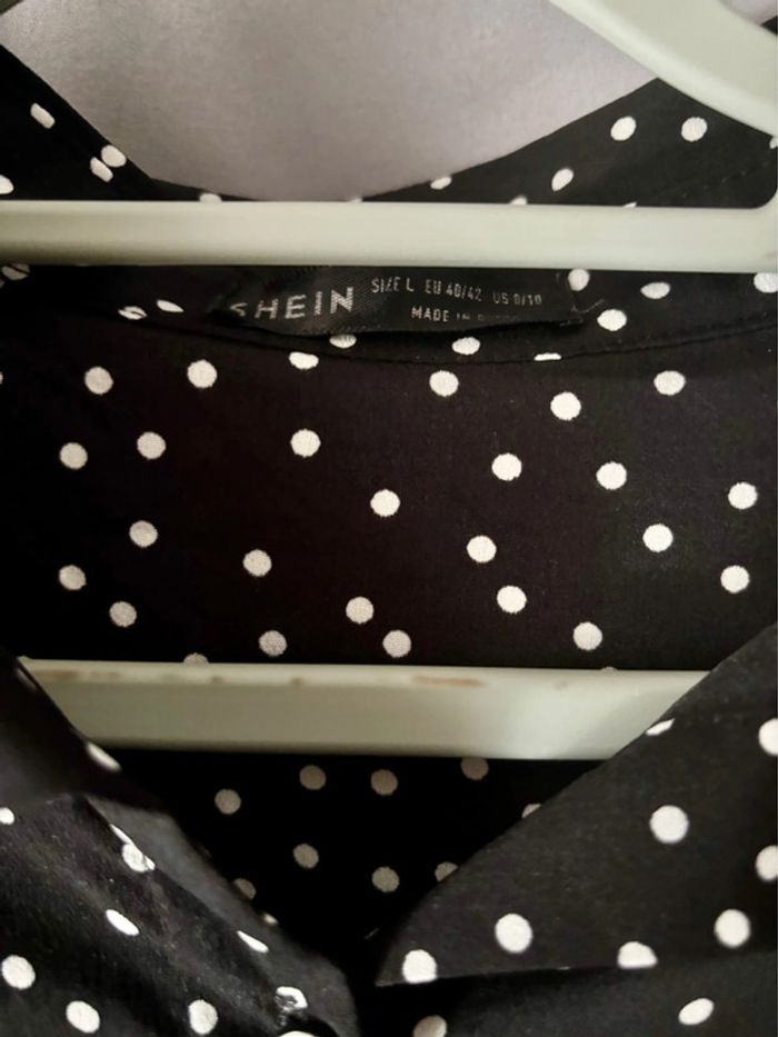 Robe chemise à pois - photo numéro 2