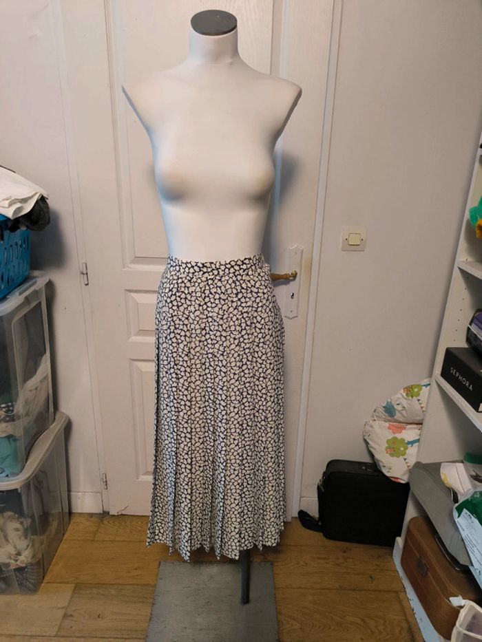 Jupe longue plissée vintage taille 44