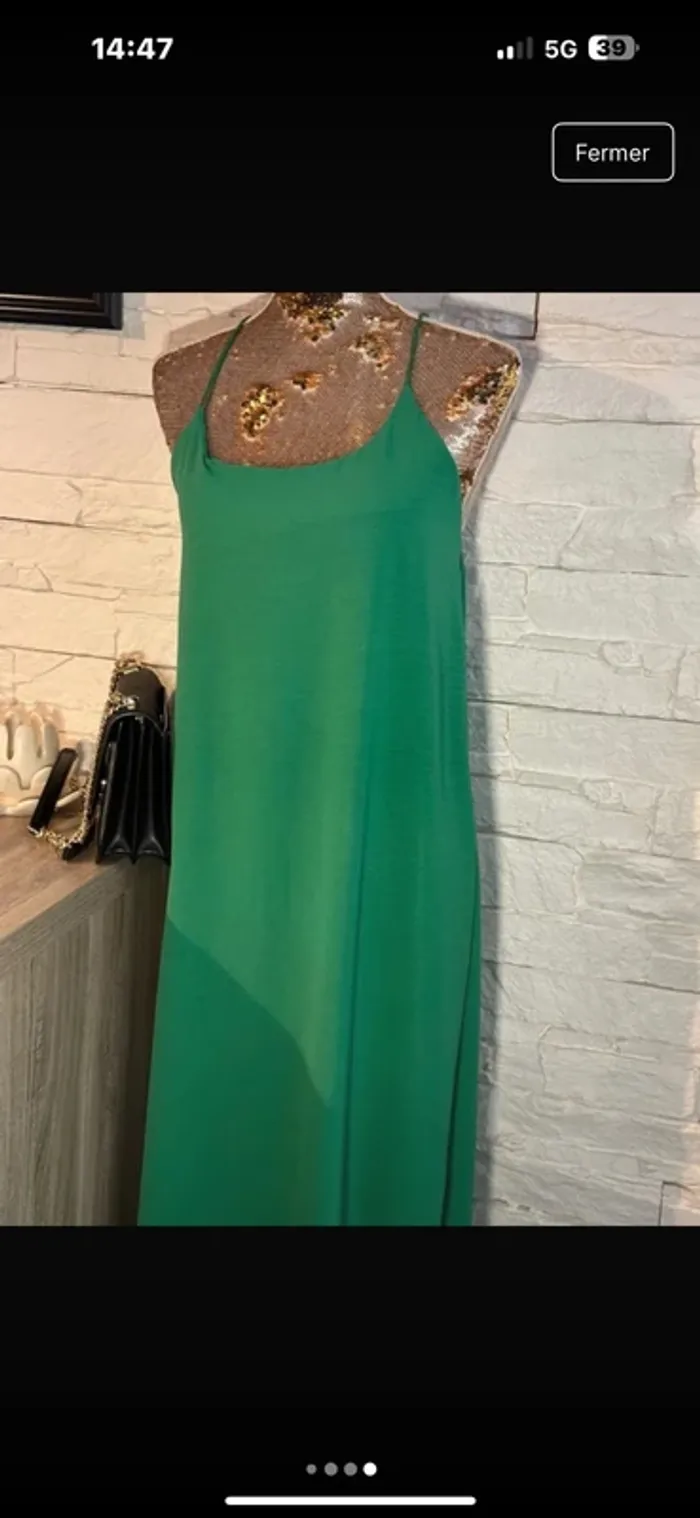 Robe neuve taille unique verte - photo numéro 3