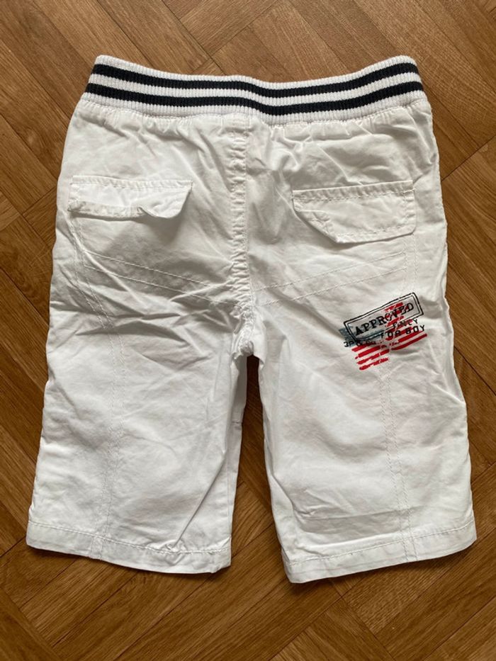 Pantacourt short blanc taille 12 mois 3 Pommes - photo numéro 3