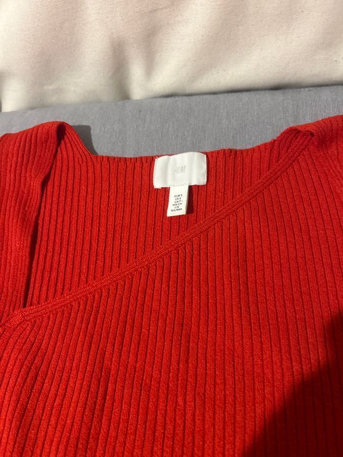 Pull côtelé femmes asymétrique taille S - photo numéro 2