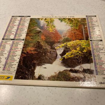 Calendrier poste 1998