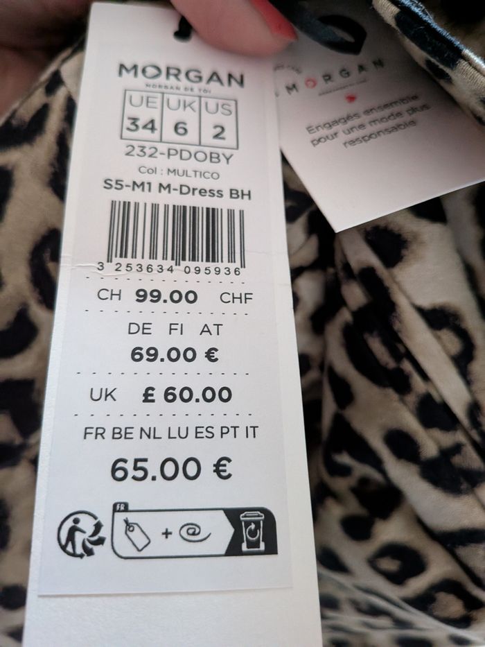 Pantalon léopard Morgan 34 neuf avec étiquette - photo numéro 8