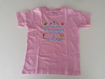 Thee shirt T 6 ans souvenir cap d agde 🌞