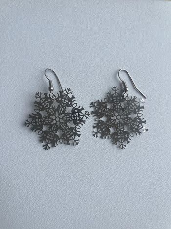 Boucles d’oreilles flocons acier inoxydable