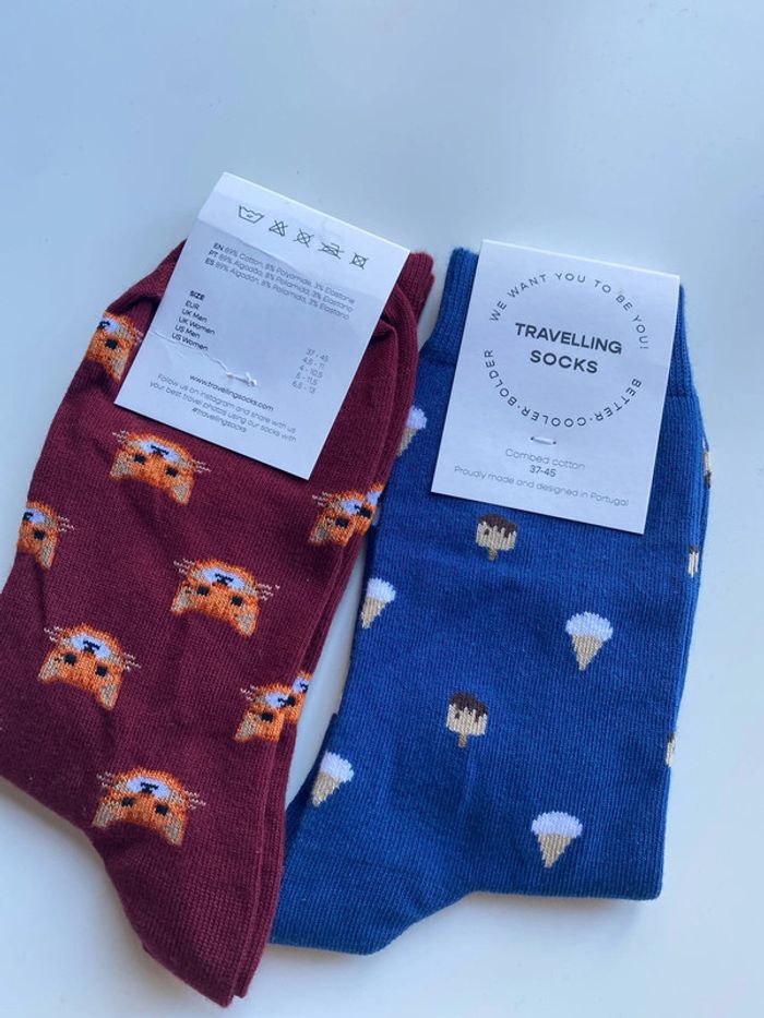 Lot chaussettes Travelling Socks pointure 37 45 Neuves - photo numéro 3