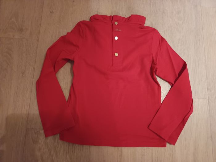 Tee shirt manches longues fushia - photo numéro 3