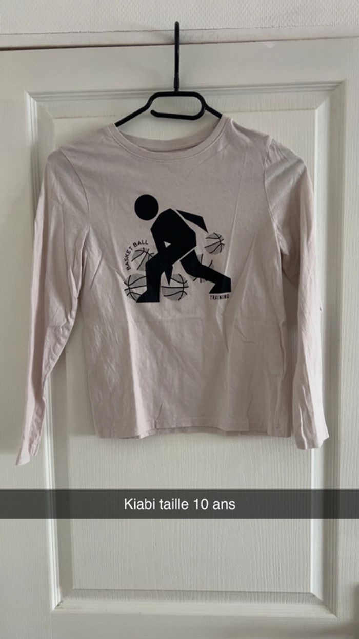 T shirt manche longue écru