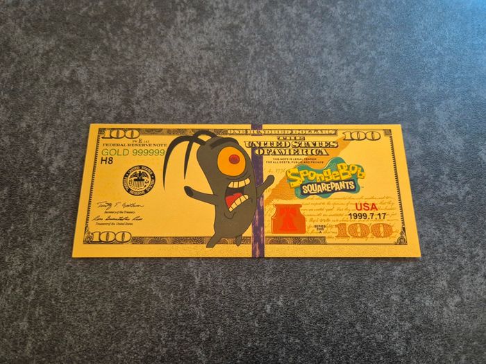 Billet OR à collectionner Bob L'éponge