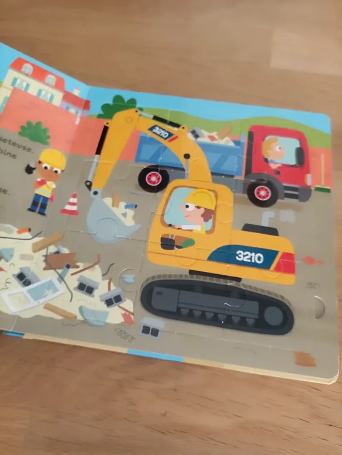 Lot de 2 livres sur les chantiers livre puzzle et imagier. - photo numéro 5