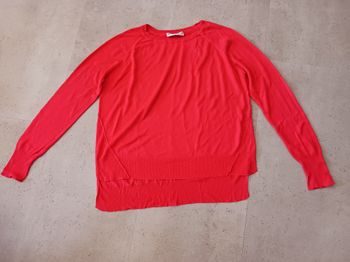 pull fin orange taille M Zara knit