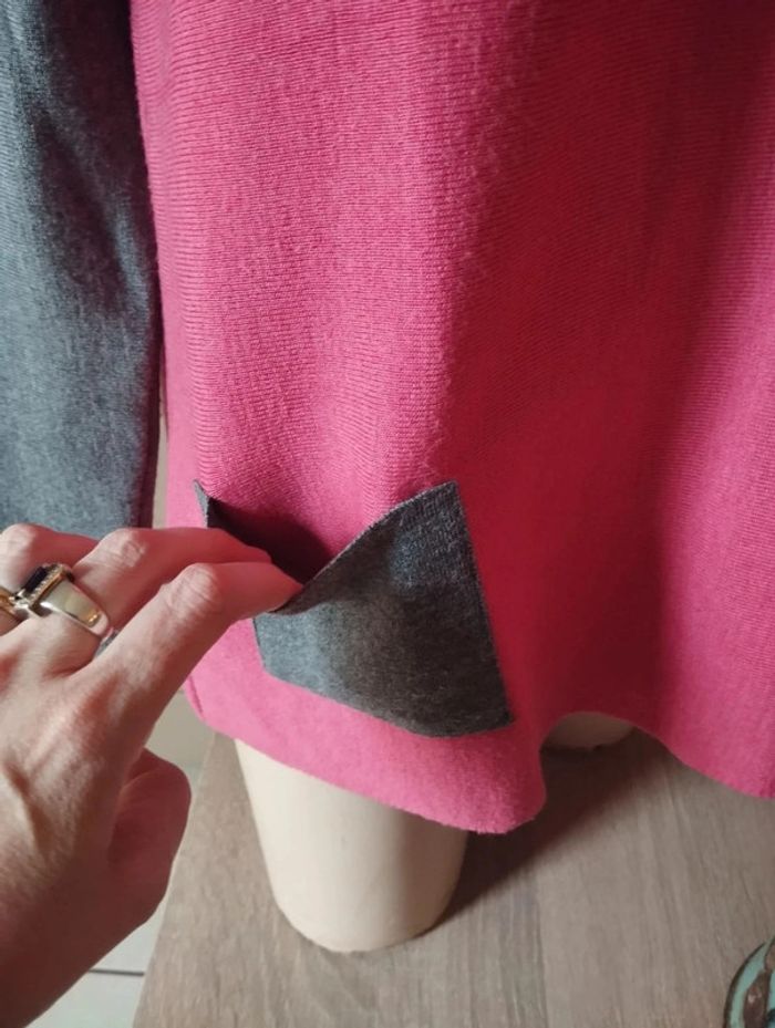 🌿Pull Fin Bicolore en Maille 50% Laine Mérinos Forcier T36/38🌿 - photo numéro 7