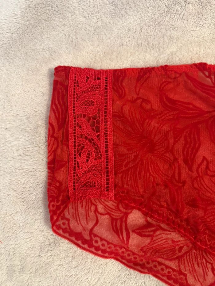 Aubade - Culotte Haute, Coeur à Corps, Rouge, Taille 3 - photo numéro 4