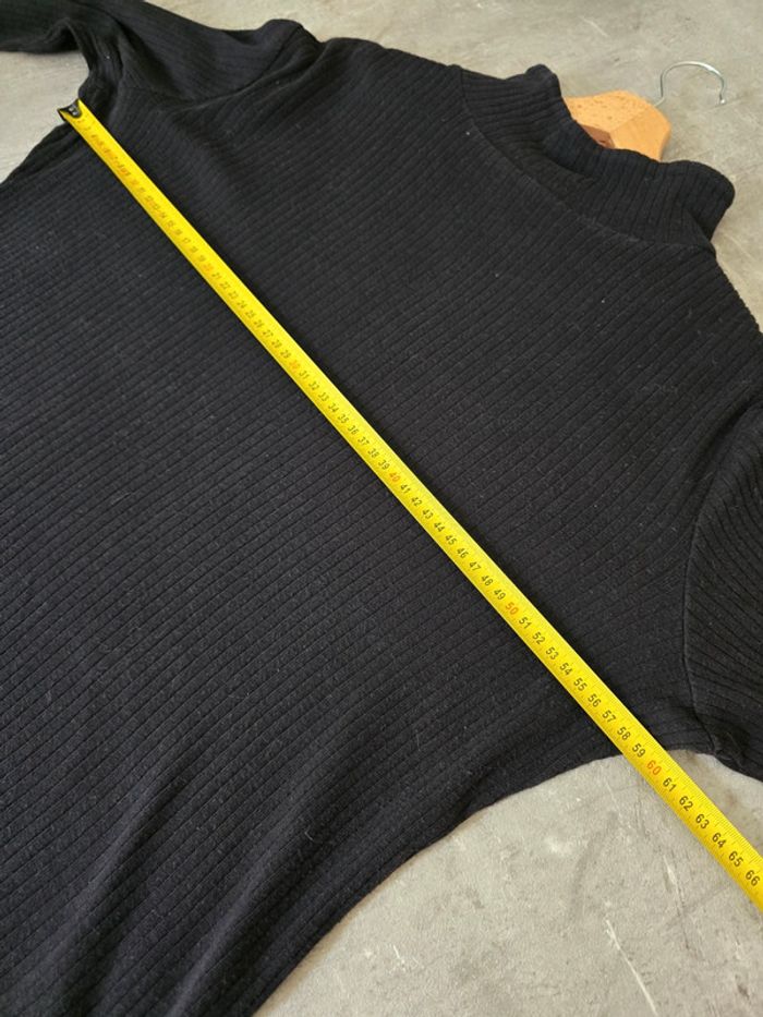haut col roulé tommy hilfiger femme noir maille côtelée xl casual chic - photo numéro 7
