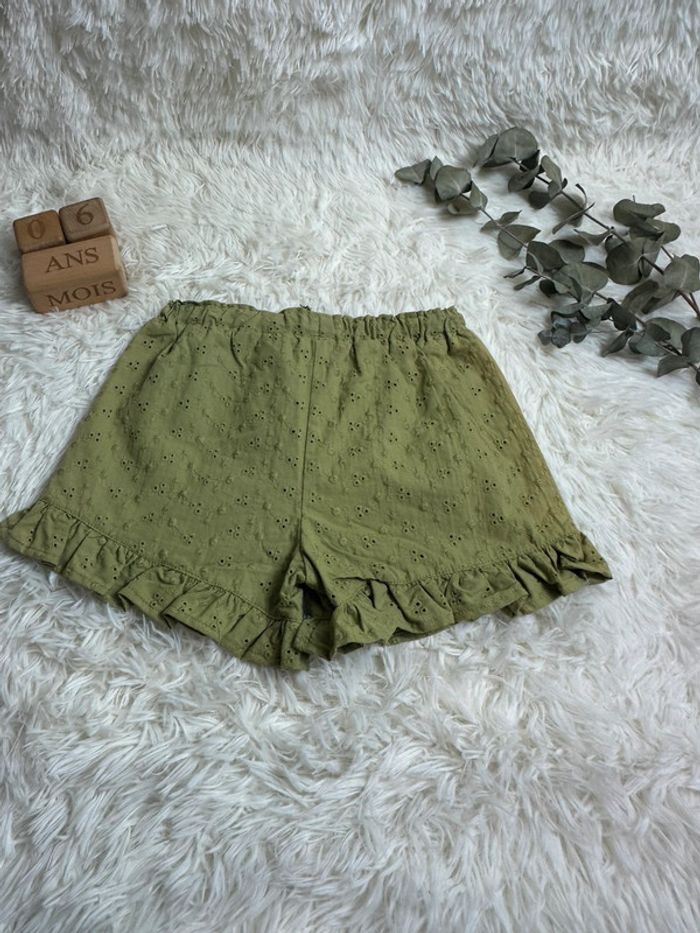 Short vert broderie anglaise Lil Atelier taille 7 ans - photo numéro 6