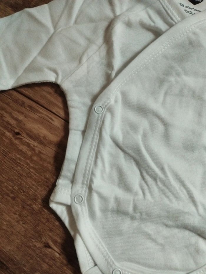 Body mixte blanc ouverture devant neuf naissance - photo numéro 2