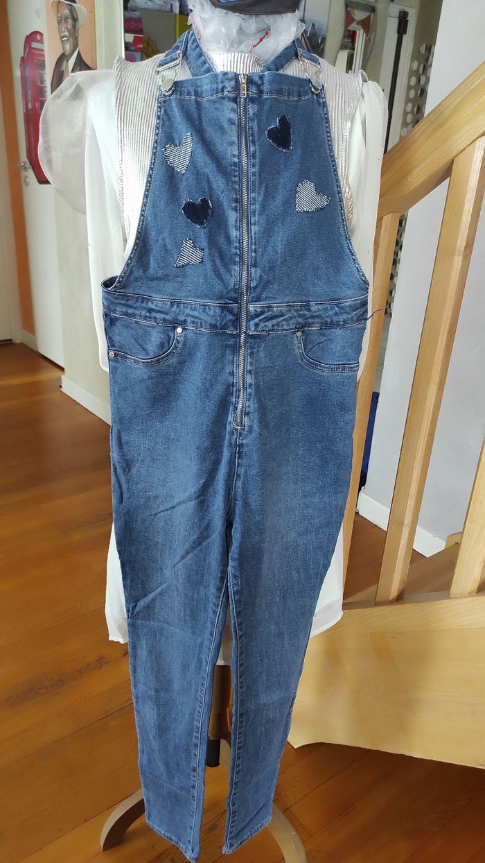 Salopette en jeans elasthane - photo numéro 2