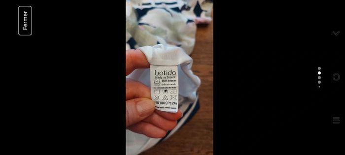 Robe Batida t 1 (36) fond blanc et bleu fleuries - photo numéro 16