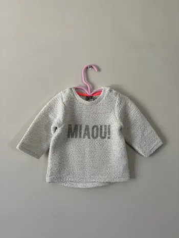 👚 pull - miaou- bébé fille - tape à l’œil - 3 mois - 59 cm - très bon état