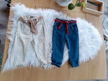 Lot de jean ceinture foulard
