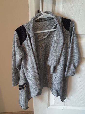 Gilet asymétrique gris