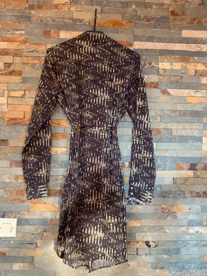 Robe midi motifs kaki taille M Les Petites Bombes Paris - photo numéro 5