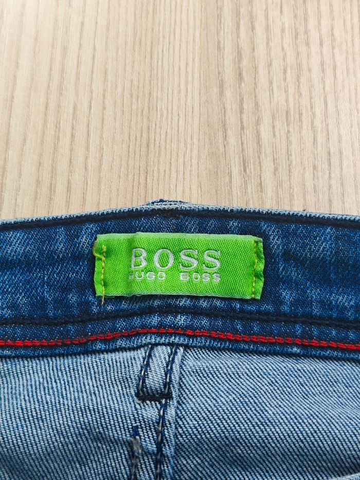 Jeans Hugo boss label vert taille 44 fr bleu vintage - photo numéro 4
