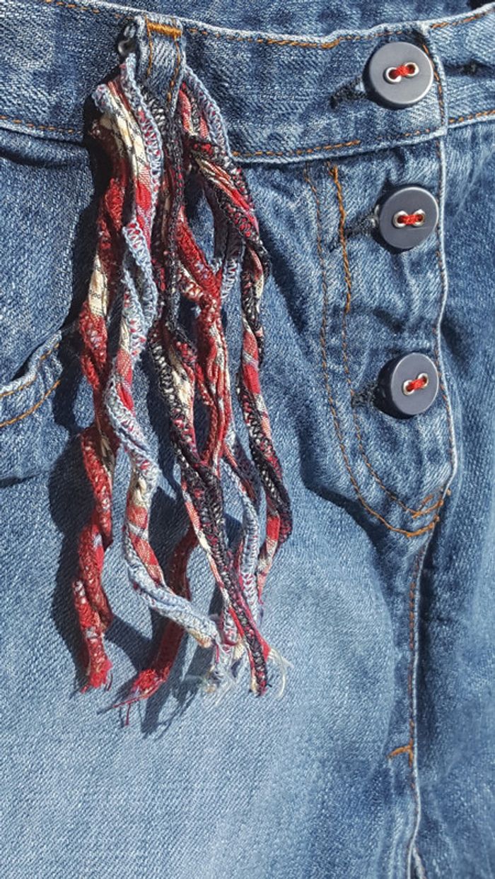 Jupe en jean bleue Catimini taille 8 ans - photo numéro 2