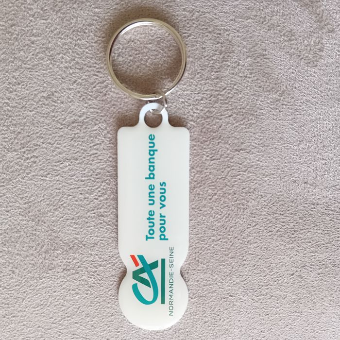Faby27800 Porte clefs jeton de caddie "crédit agricole"