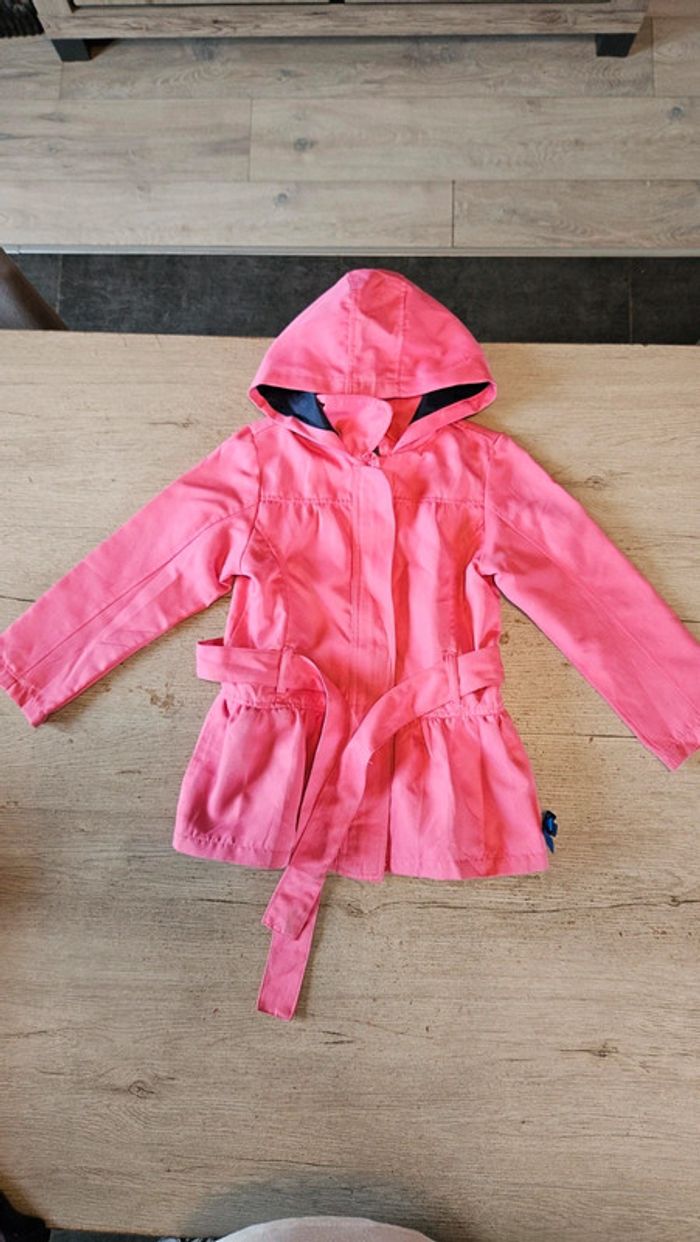 Manteau long rose à capuche, Lupilu, 5/6 ans, nickel - photo numéro 2