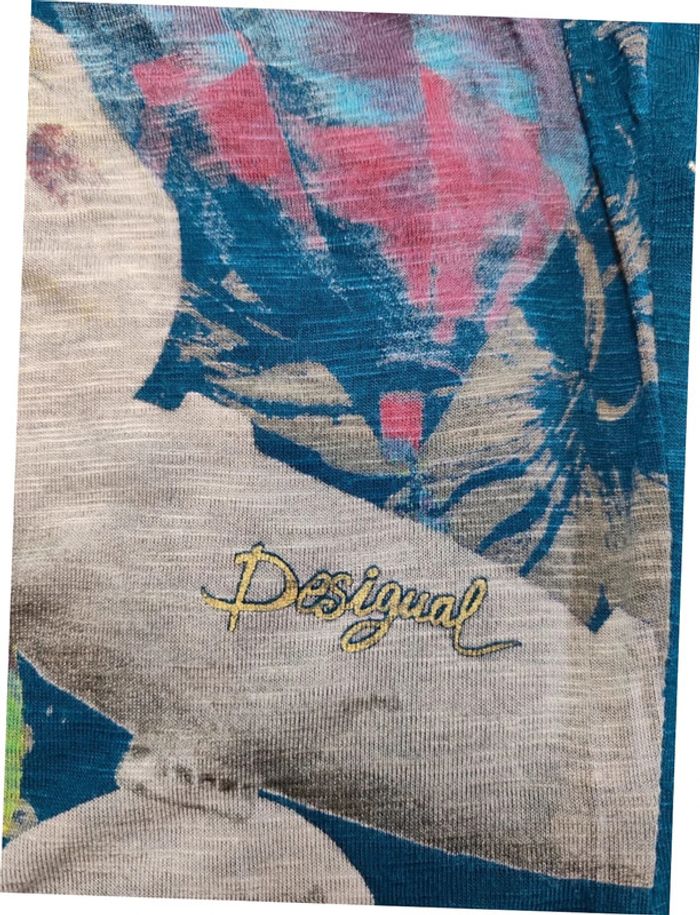 Desigual blouse debardeur bleu zeppelin ballon taille L très bon état - photo numéro 5