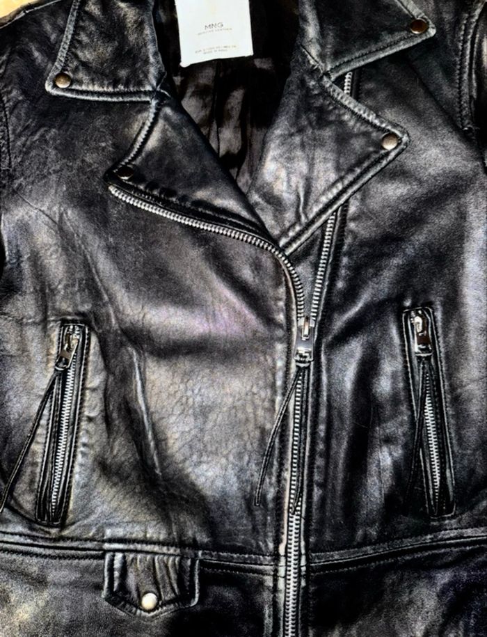 Perfecto en cuir Mango - photo numéro 3