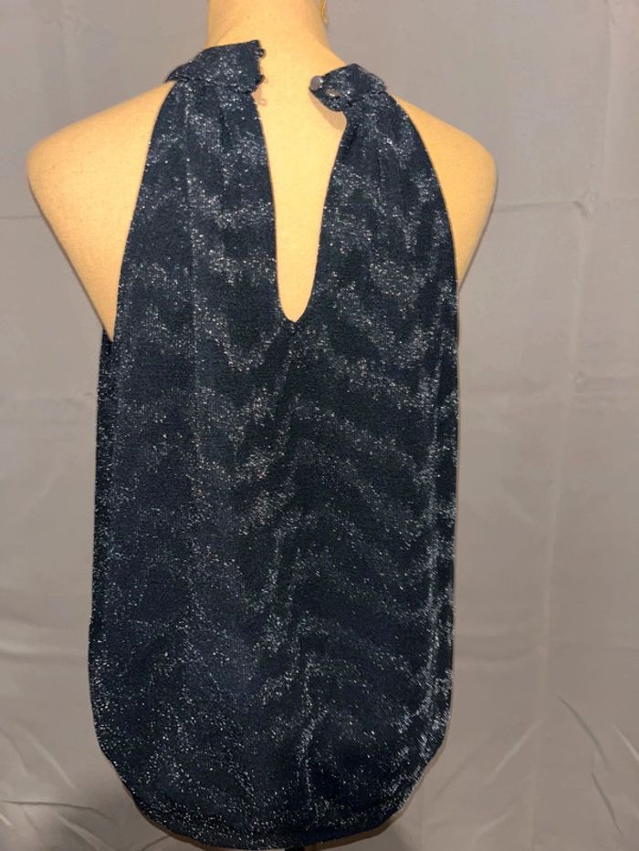 Top noir brillant la halle taille L - photo numéro 5