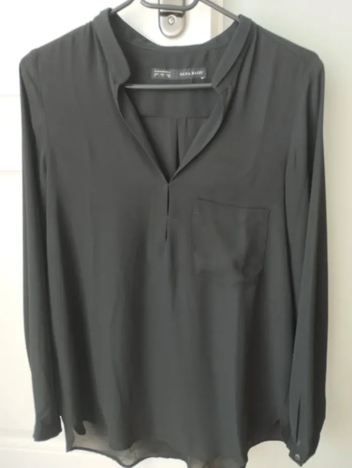 Blouse longue noire Zara S