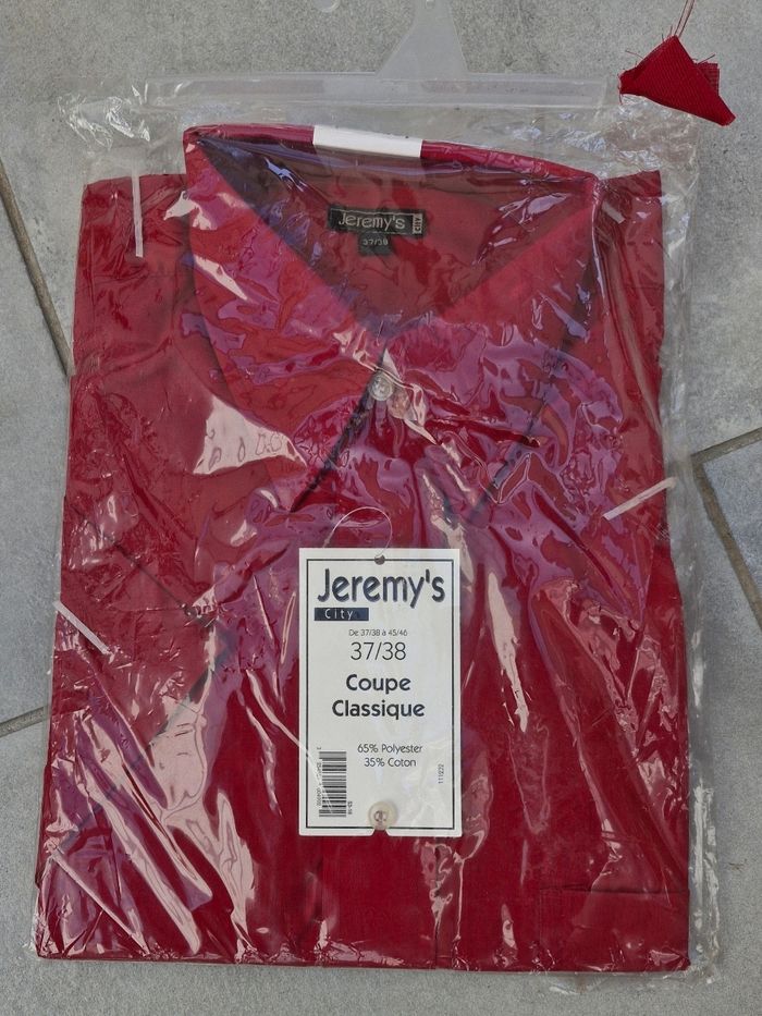 Chemise homme manches courtes rouge neuve - photo numéro 3