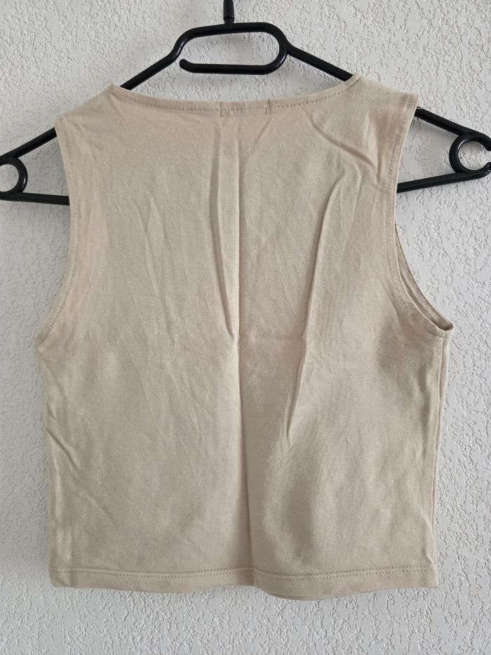 Croptop beige Stradivarius taille s - photo numéro 4