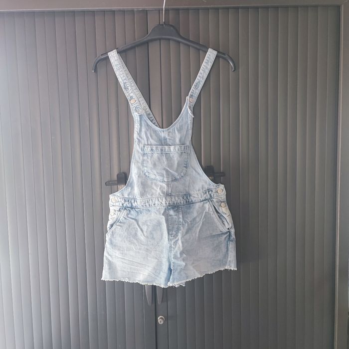 Salopette short bleu blanchi Zara girls 11/12ans