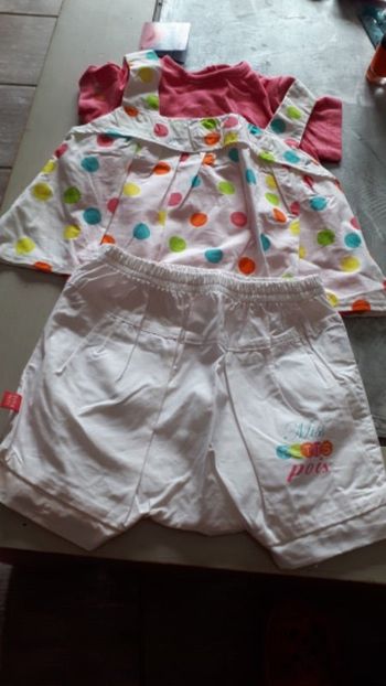Ensemble short sucre orge 6 mois neuf